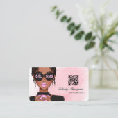 QR-Code für die Chefin Visitenkarte (Stehend Vorderseite)