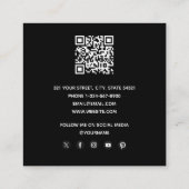 QR-Code für die Computerreparaturplatine Quadratische Visitenkarte (Rückseite)