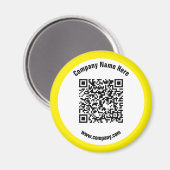 QR-Code für die gelbe Werbeaktion Magnet (Vorderseite/Rückseite)