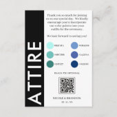 QR-Code für die Hochzeitskleidung auf schwarzer un Begleitkarte (Vorderseite)