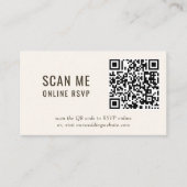 QR-Code für die Hochzeitswebsite der Sunset Vineya Begleitkarte (Vorderseite)