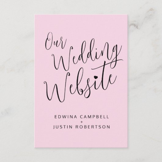 QR-Code für die Hochzeitwebsite Begleitkarte (Vorderseite)