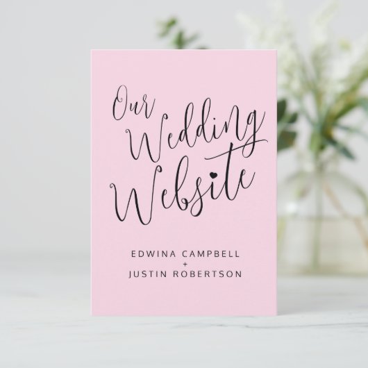 QR-Code für die Hochzeitwebsite Begleitkarte (Stehend Vorderseite)