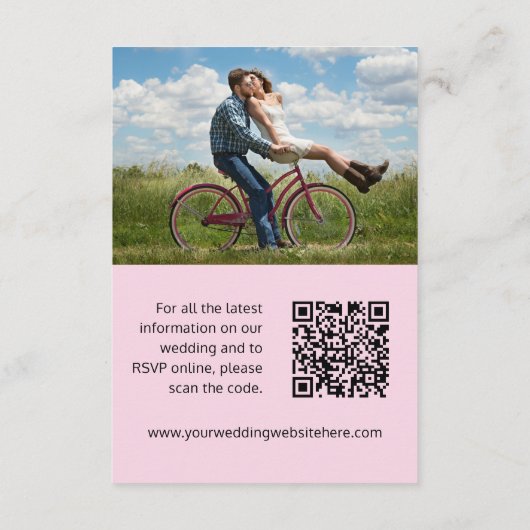 QR-Code für die Hochzeitwebsite Begleitkarte (Rückseite)