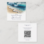 QR-Code für die Kanzlei der Meereswellen Quadratische Visitenkarte (Vorne/Hinten)