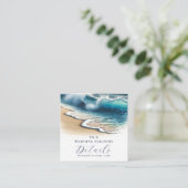 QR-Code für die Kanzlei der Meereswellen Quadratische Visitenkarte (Stehend Vorderseite)