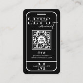 QR-Code für die Minimalistischen schwarzen Medien Visitenkarte (Vorderseite)