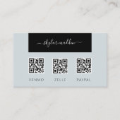 QR-Code für die Prüfung der Barzahlung mit Freelan Visitenkarte (Vorderseite)