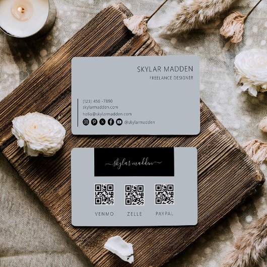 QR-Code für die Prüfung der Barzahlung mit Freelan Visitenkarte