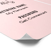 QR-Code für die Prüfung eines weiblichen rosa WIFI Poster (Ecke)