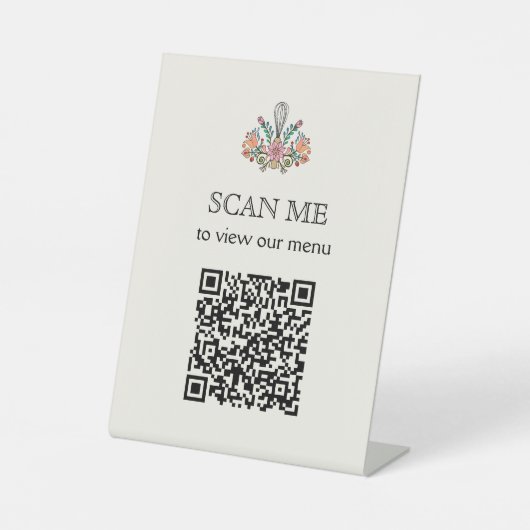 QR-Code für die Prüfung von Backwaren Sockelschild (Vorderseite)