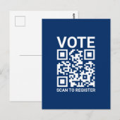 QR-Code für die Registrierung benutzerdefinierter  Postkarte (Vorne/Hinten)