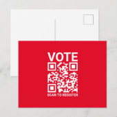 QR-Code für die Registrierung eines benutzerdefini Postkarte (Vorne/Hinten)