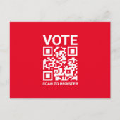 QR-Code für die Registrierung eines benutzerdefini Postkarte (Vorderseite)