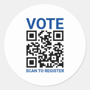 QR-Code für die Registrierung von benutzerdefinier Runder Aufkleber