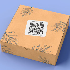 QR-Code für die Überprüfung von Unternehmen Quadratischer Aufkleber