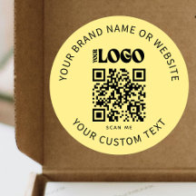 QR-Code für die Werbung mit Firmenlogos Gelbe Send