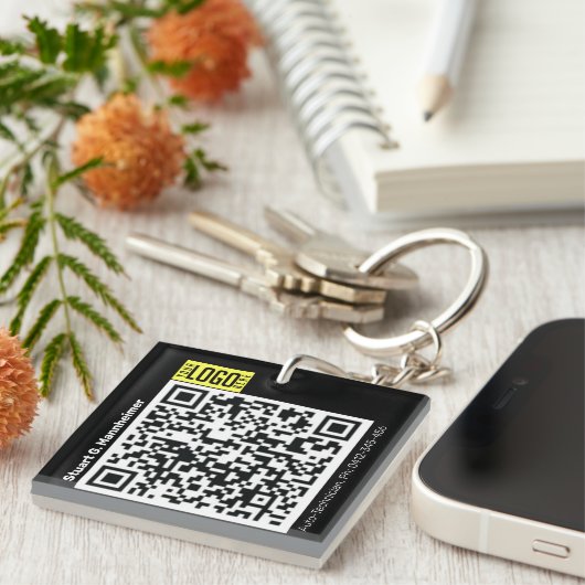 QR-Code für DIY-Foto-ID Schlüsselanhänger (Vorderseite rechts)