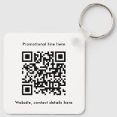 QR-Code für doppelseitige Firmenlogos Schlüsselanhänger (Rückseite)