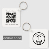 QR-Code für doppelseitige Firmenlogos Schlüsselanhänger