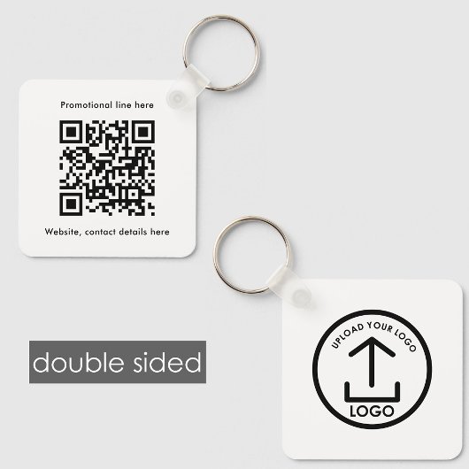 QR-Code für doppelseitige Firmenlogos Schlüsselanhänger
