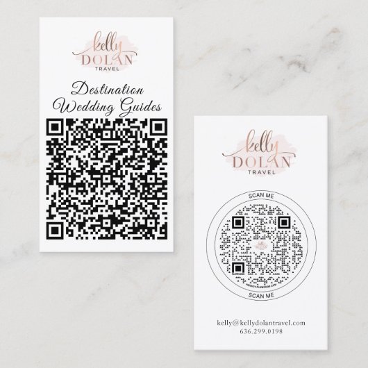 QR-Code für doppelseitige Logos Visitenkarte (Vorne/Hinten)