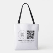 QR-Code für doppelseitige Printwerbung - Business- Tasche (Rückseite)