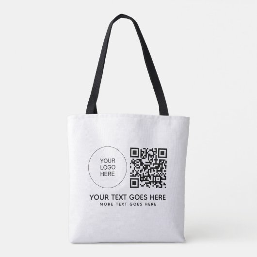 QR-Code für doppelseitige Printwerbung - Business- Tasche (Rückseite)