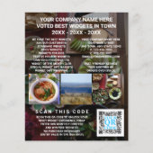 QR-Code für Dunkle Foto-Werbung im Unternehmen Flyer (Vorne)