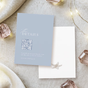 QR-Code für dusty Blue Beach Hochzeit Begleitkarte