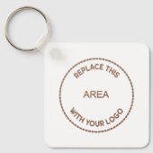 QR-Code für einfache Geschäftsführung Schlüsselanhänger (Vorderseite)