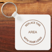 QR-Code für einfache Geschäftsführung Schlüsselanhänger (Vorderseite)