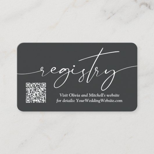 QR-Code für einfache Handschrift Begleitkarte (Vorderseite)