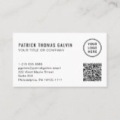 QR-Code für einfache Logos Beruflich Visitenkarte (Vorderseite)