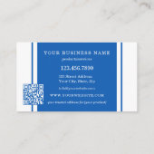 QR-Code für einfache Logos Navy White Treuekarte (Rückseite)