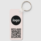 QR-Code für einfache Logos Schlüsselanhänger (Rückseite)