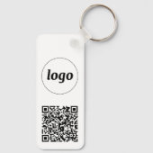 QR-Code für einfache Logos Schlüsselanhänger (Rückseite)