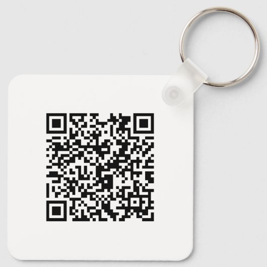 QR-Code für einfache Logos Schlüsselanhänger (Rückseite)