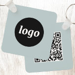 QR-Code für einfache Logos Schlüsselanhänger<br><div class="desc">Fügen Sie Ihr eigenes Logo und QR-Code zu diesem auffallenden minimalistisch beruflichen Design hinzu. Ändern Sie die Hintergrundfarbe im Entwurfswerkzeug, oder senden Sie eine E-Mail an squirrell@rocketmail.com, um Unterstützung bei Farbänderungen zu erhalten. Ideal für Mitarbeitermarken oder als Werbeprodukt für Ihre Mitarbeiter, Kunden und Kunden. Ideal für eine Messe oder eine...</div>