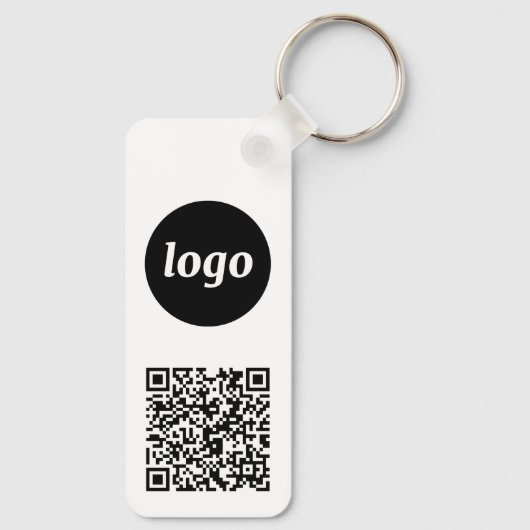 QR-Code für einfache Logos Schlüsselanhänger (Rückseite)