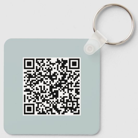 QR-Code für einfache Logos Schlüsselanhänger (Rückseite)