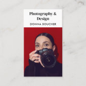 QR-Code für einfache und Berufliche Fotografen Visitenkarte (Vorderseite)