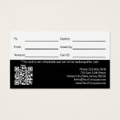 QR-Code für einfache Werbegeschenkgutscheine (Rückseite)
