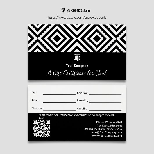 QR-Code für einfache Werbegeschenkgutscheine