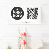QR-Code für einfache White Business-Logos Banner (Insitu)