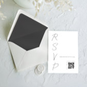 QR-Code für einfache White Wedding RSVP Karte