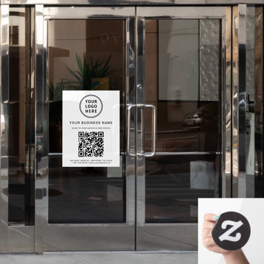 QR-Code für einfaches Business Fensteraufkleber (Büro Tür)