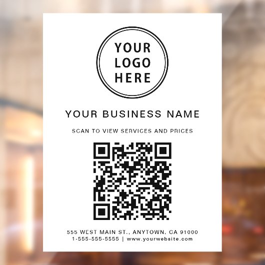 QR-Code für einfaches Business Fensteraufkleber (Blatt 2)