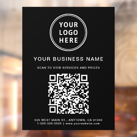 QR-Code für einfaches Business Fensteraufkleber (Blatt 2)