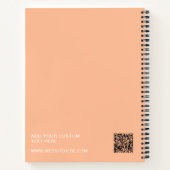 QR-Code für einfaches Peach-Logo Notizblock (Rückseite)